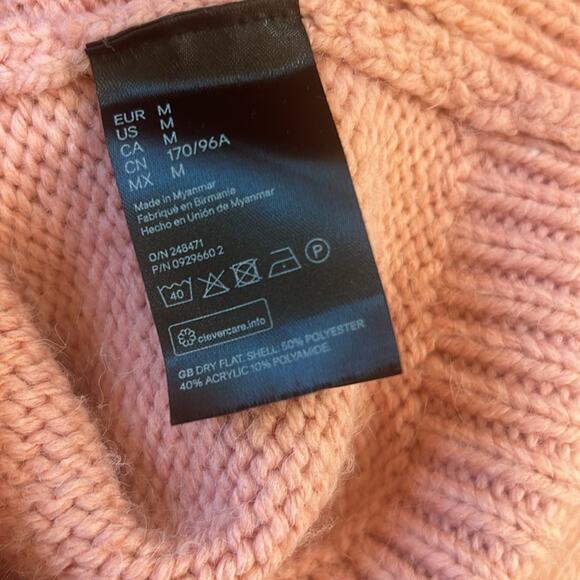 H&M Pink Cable Knit Turtleneck Sweater - Picture 6 of 6